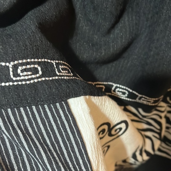 Boho Tiered Skirt Koret Black Maxi women’s L B&W Zebra Patchwork Embroidery - Picture 10 of 10